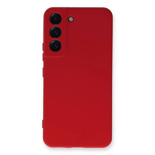 Galaxy S22 Plus K�l�f Nano i�i Kadife Silikon - K�rm�z�