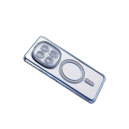 Redmi Note 14 Pro 5G Joke Simli Magneticsafe K�l�f - Mavi