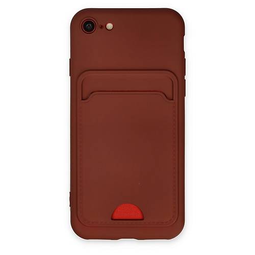 iPhone 7 K�l�f Kelvin Kartvizitli Silikon - Bordo