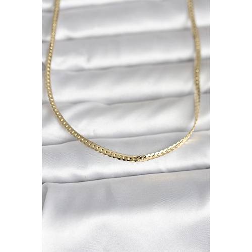 CM 14K Gold Renk Yass� Zincir Model 45 cm Kad�n Kolye