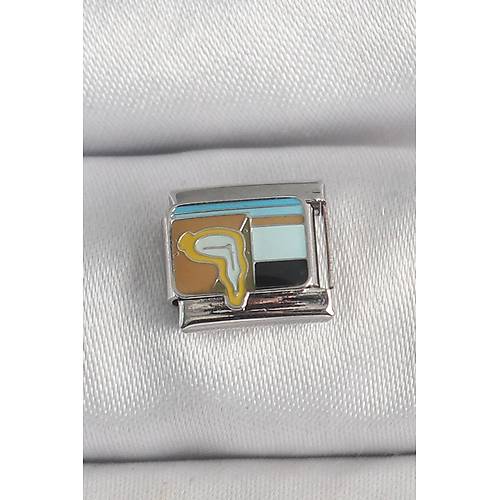 316L �elik G�m�� Renk Renkli Portre Model Nomination Charm