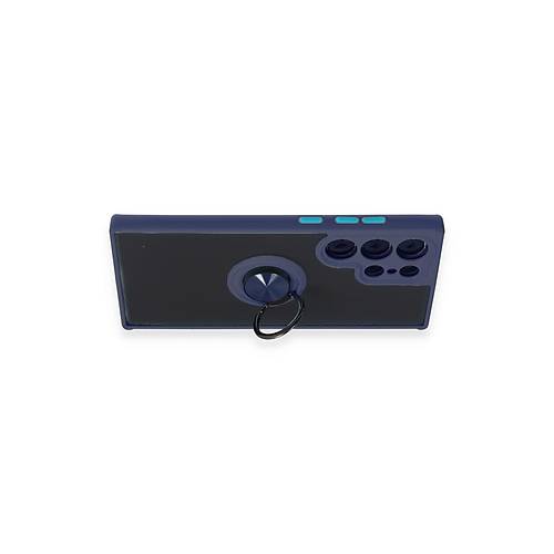Galaxy S23 Ultra K�l�f Montreal Y�z�kl� Silikon Kapak - Lacivert