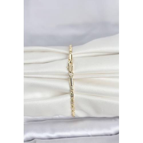 CM 14K Gold Renk Burgu Zincirli Model Kad�n Bileklik