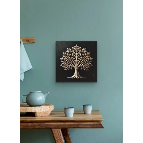 Bronz A�a� Kanvas Tablo 60x60cm