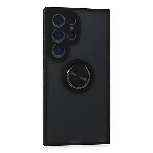 Galaxy S24 Ultra K�l�f Montreal Y�z�kl� Silikon Kapak - Siyah