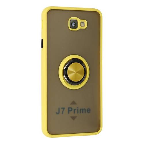 Galaxy J7 Prime K�l�f Montreal Y�z�kl� Silikon Kapak - Sar�