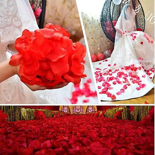 K�rm�z� Renk G�l Yapra�� �ekilli Konfeti � 5 Paket 500 Adet