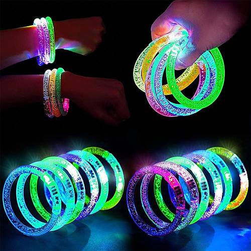 Led I��kl� Pilli I��kl� Rengarenk Bileklik I��kl� Bilezik Kar���k Renk 1 Adet
