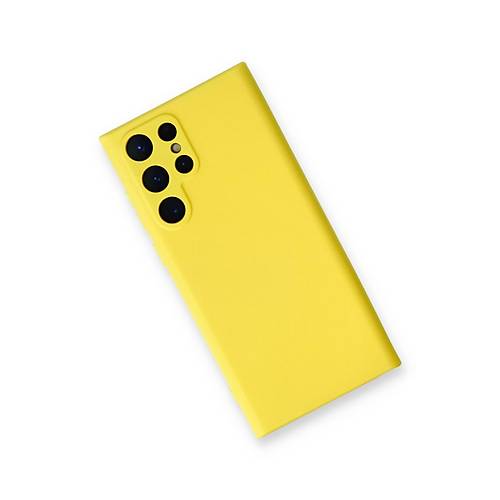 Galaxy S22 Ultra K�l�f Nano i�i Kadife Silikon - Sar�
