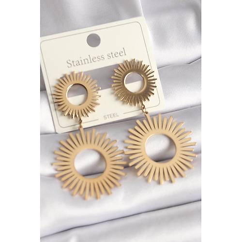 316L �elik Gold Renk G�ne� Model Kad�n K�pe