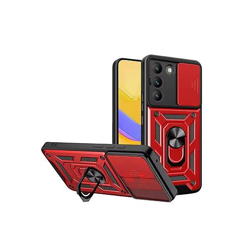 V30 Lite 4G Pars Lens Y�z�kl� Silikon - K�rm�z�