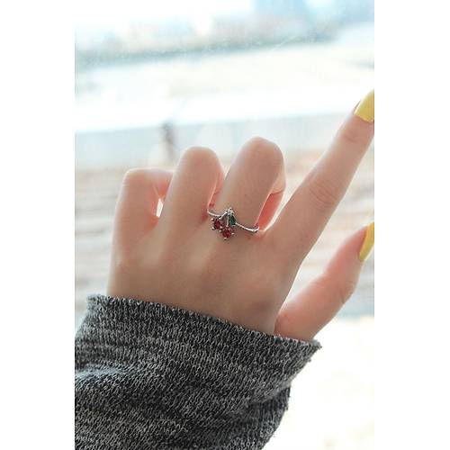 Ayarlamal� G�m�� Renk Kristal Ta�l� Kiraz Y�z�k