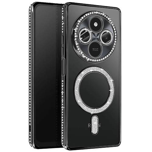 Redmi 14C Joke Simli Magneticsafe K�l�f - Siyah