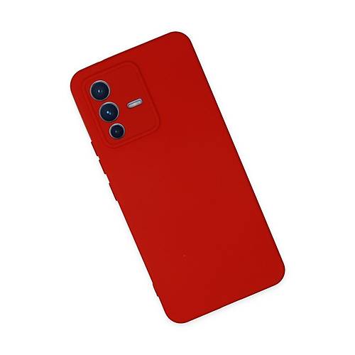 V23 5G K�l�f Nano i�i Kadife Silikon - K�rm�z�