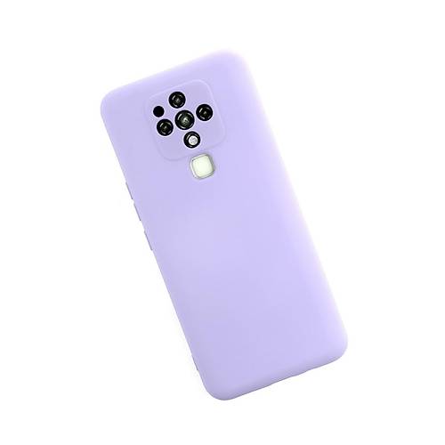 Camon 16 K�l�f Nano i�i Kadife Silikon - Lila