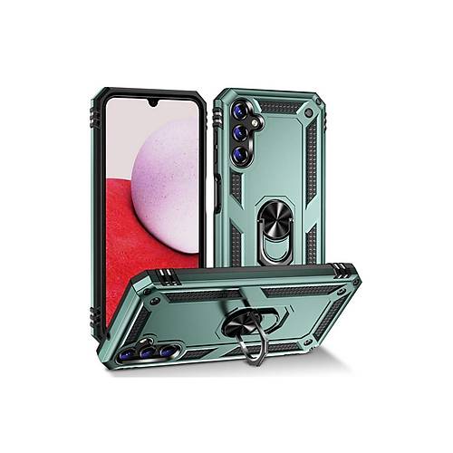 Galaxy A04S K�l�f Sofya Y�z�kl� Silikon Kapak - Ye�il