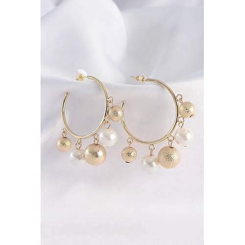 Pirin� Gold Renk Top�uk Model Halka K�pe