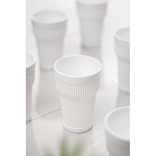 Akrilik Beyaz 6'l� Uzun Bardak & Su Me�rubat Barda�� 400 ml ( Cam De�ildir )