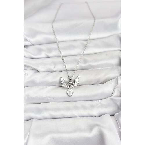 316L �elik Zincir G�m�� Renk Anka Ku�u Model Kad�n Kolye