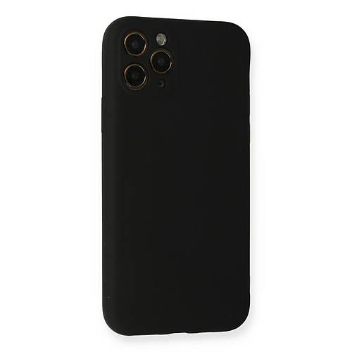 iPhone 11 Pro K�l�f Nano i�i Kadife Silikon - Siyah