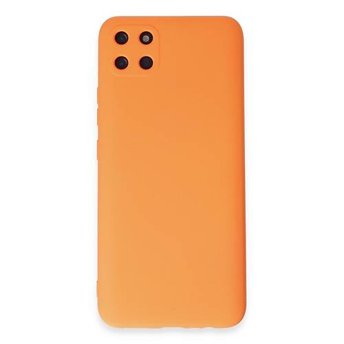 Realme C11 K�l�f Nano i�i Kadife Silikon - Turuncu