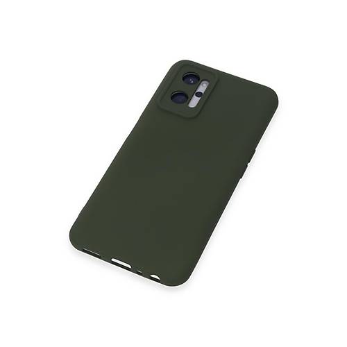 Realme 9i 4G K�l�f Nano i�i Kadife Silikon - Koyu Ye�il