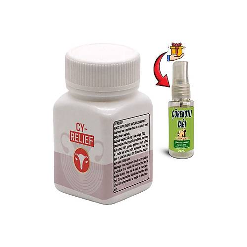 CY-Relief 1 Kutu Amerikan K�z�lc��� Ebeg�meci Ada�ay� C Vitamini Erke�e �zel Destek + ��rek Otu Ya��