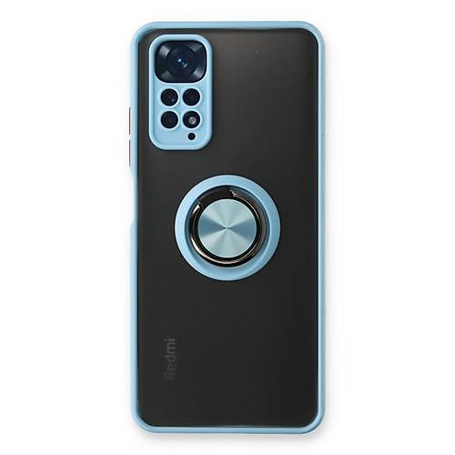 Redmi Note 11 K�l�f Montreal Y�z�kl� Silikon Kapak - Buz Mavi