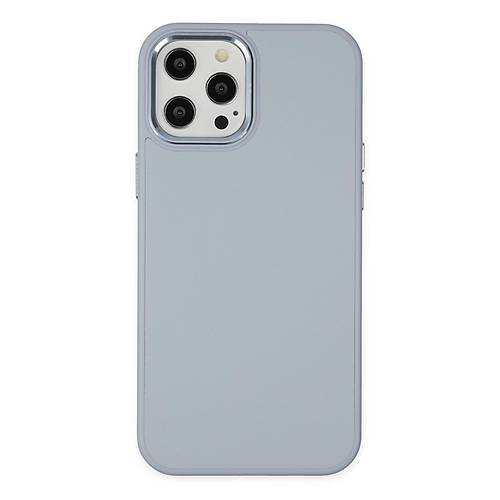 iPhone 12 Pro Max K�l�f Asya Deri Silikon - Sierra Blue