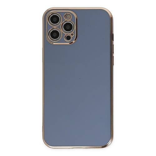 iPhone 12 Pro K�l�f Volet Silikon - Mavi