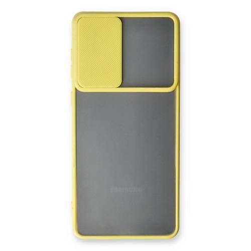 Galaxy A73 5G K�l�f Palm Buzlu Kamera S�rg�l� Silikon - Sar�