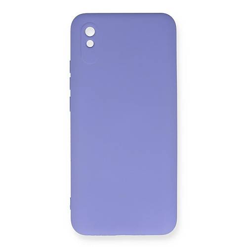 Redmi 9A K�l�f Nano i�i Kadife Silikon - Lila