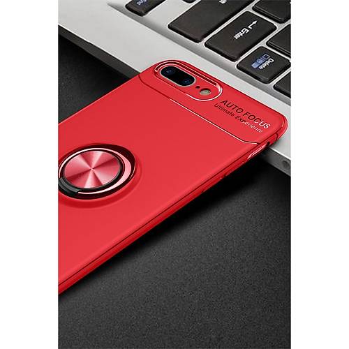 iPhone 7 Plus K�l�f Range Y�z�kl� Silikon - K�rm�z�