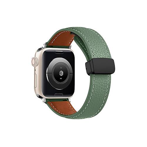 Watch 42mm KR414 Daks Deri Kordon - Koyu Ye�il