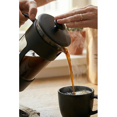 350 ml Borosilikat Cam French Press & Siyah Modern Kahve Ve Bitki �ay� Demleme Gereci