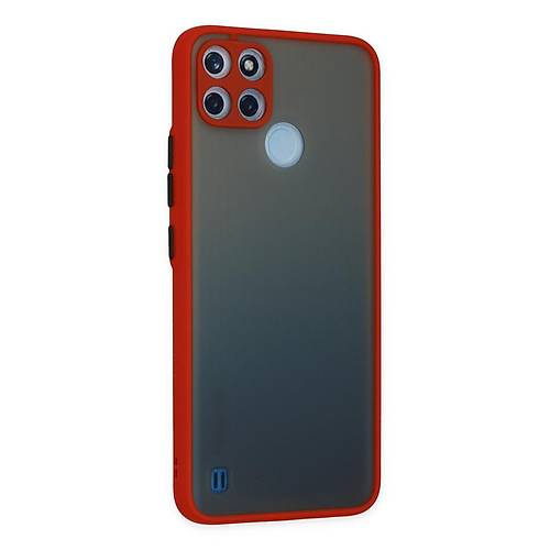 Realme C21Y K�l�f Montreal Silikon Kapak - K�rm�z�