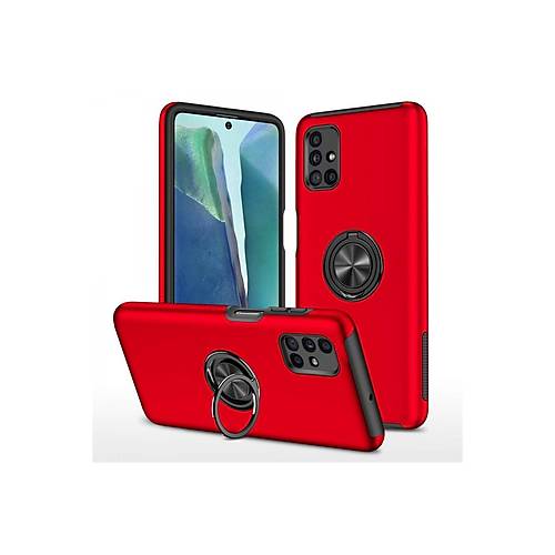 Galaxy M51 K�l�f Elit Y�z�kl� Kapak - K�rm�z�