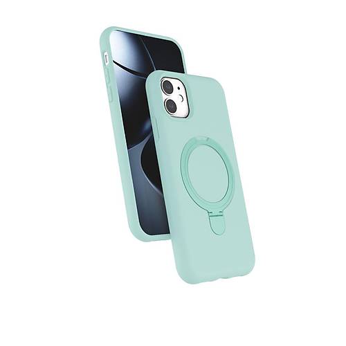 iPhone 11 Regal Magsafe Standl� Kapak - Su Ye�ili