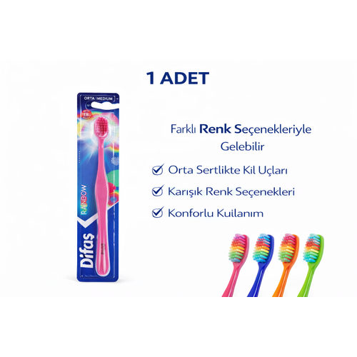 Difas Rainbow Orta Sert Di� F�r�as� Medium 1ADET