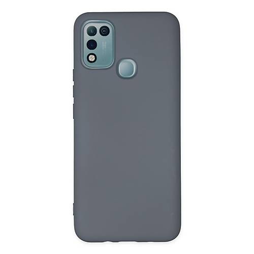 Hot 10 Play K�l�f Nano i�i Kadife Silikon - Gri