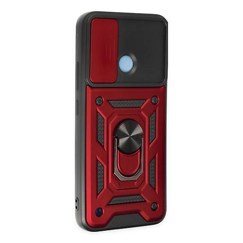 Realme C25Y K�l�f Pars Lens Y�z�kl� Silikon - K�rm�z�