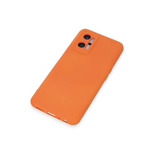 Realme 9i 4G K�l�f Nano i�i Kadife Silikon - Turuncu