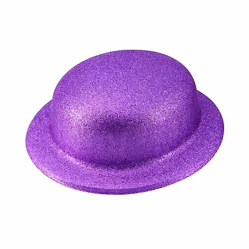 Mor Simli Melon �apka | �nce Plastik Glitter Yeti�kin Parti �apkas�