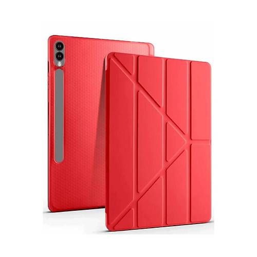 Galaxy X510 Tab S9 FE 11 K�l�f Kalemlikli Mars Tablet K�l�f� - K�rm�z�