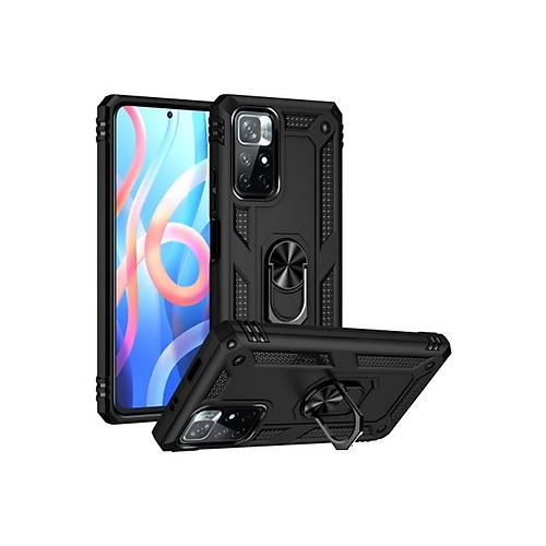 Redmi Note 11T K�l�f Sofya Y�z�kl� Silikon Kapak - Siyah