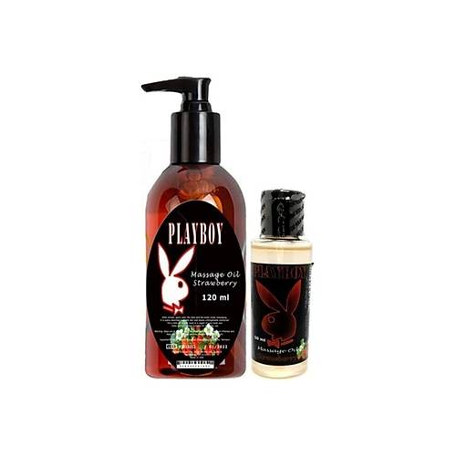 Playboy Aromaterapi �ilek Massage Oil 120 ml �ilek Aromal� Massage V�cut Masaj Ya�� 50 ml