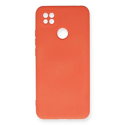 Redmi 9C K�l�f Nano i�i Kadife Silikon - Turuncu