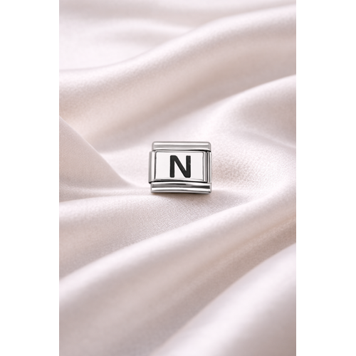N Harf Charm | �elik Bileklik Aksesuar� | Ki�iye �zel Harf Mod�l� | Minimal & ��k Tasar�m