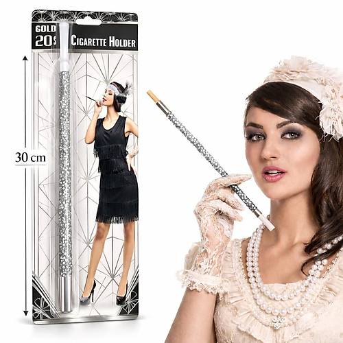 30 cm G�m�� Payetli Sigara Tutaca�� � 1920�ler Gatsby Parti Aksesuar�