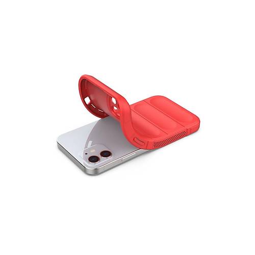 iPhone 12 K�l�f Optimum Silikon - K�rm�z�